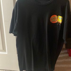 Santa Cruz Spongebob Tee. Black.